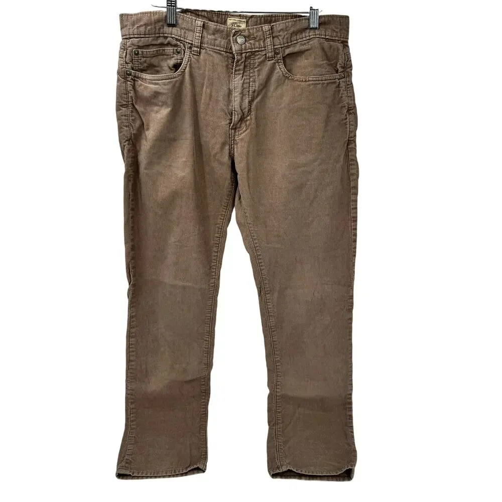 J Crew Pants Mens 32x32 (33x31 ACTUAL) Corduroy Slim Fit‎ Stretch Chino Tan